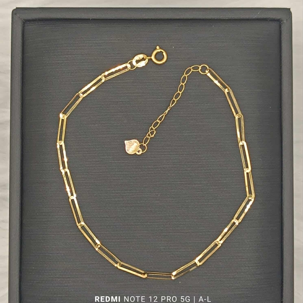 Pure 18k SD Gold Paperclip Bracelet 💯 Real Gold Pawnable 7.5 Inch - Picture 2 of 4